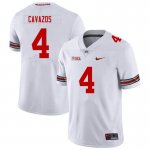 NCAA Ohio State Buckeyes Men's #4 Lejond Cavazos White Nike Football College Jersey TFA8245KJ